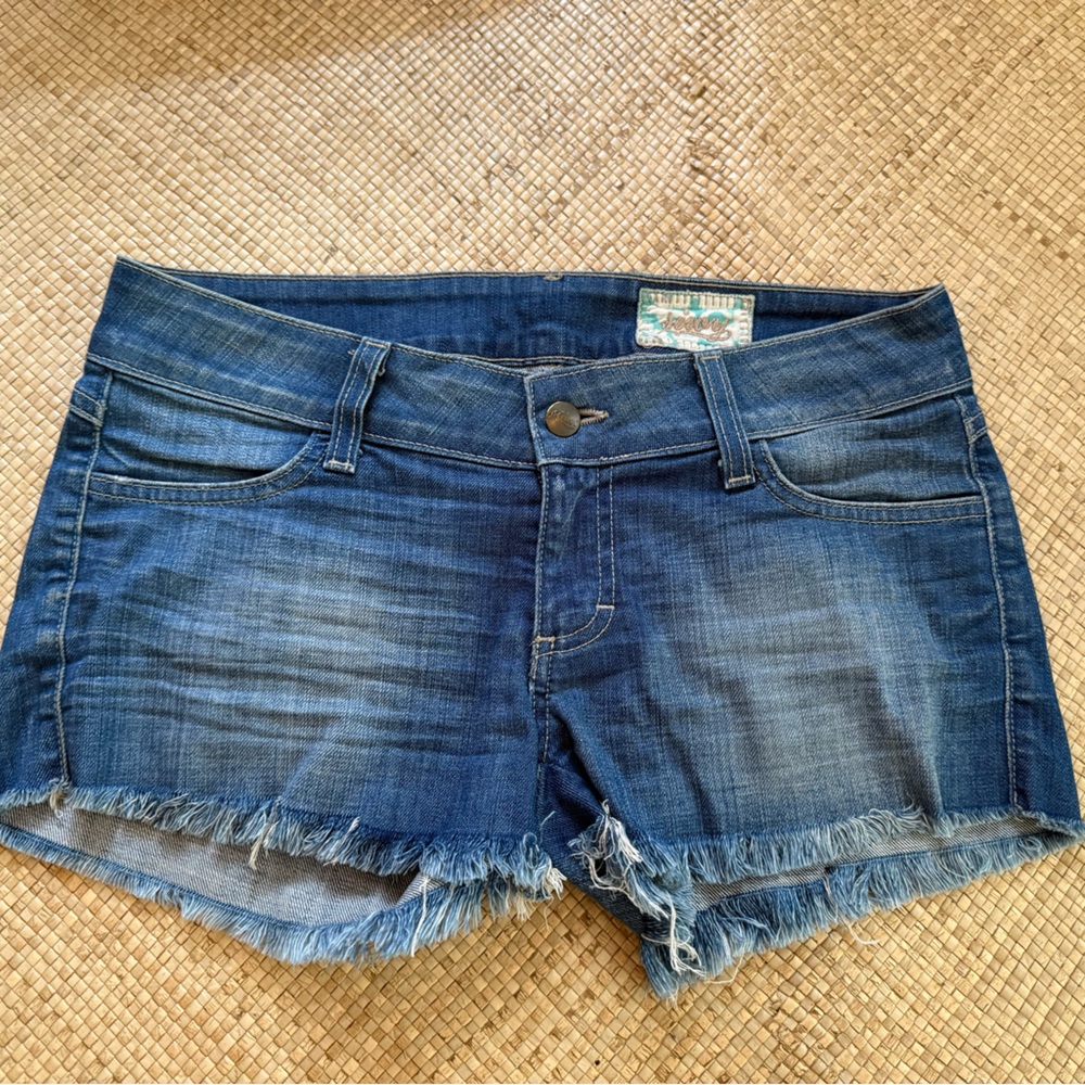 Swivy Camilla Blue and Cream Denim Shorts